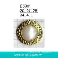 (#B5301) Fashion gold plating with pearl accessory woman button